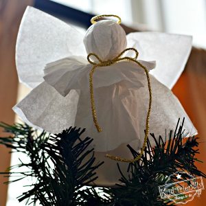 Read more about the article A Simple Coffee Filter Angel Christmas Tree Topper Craft for Kids to Make