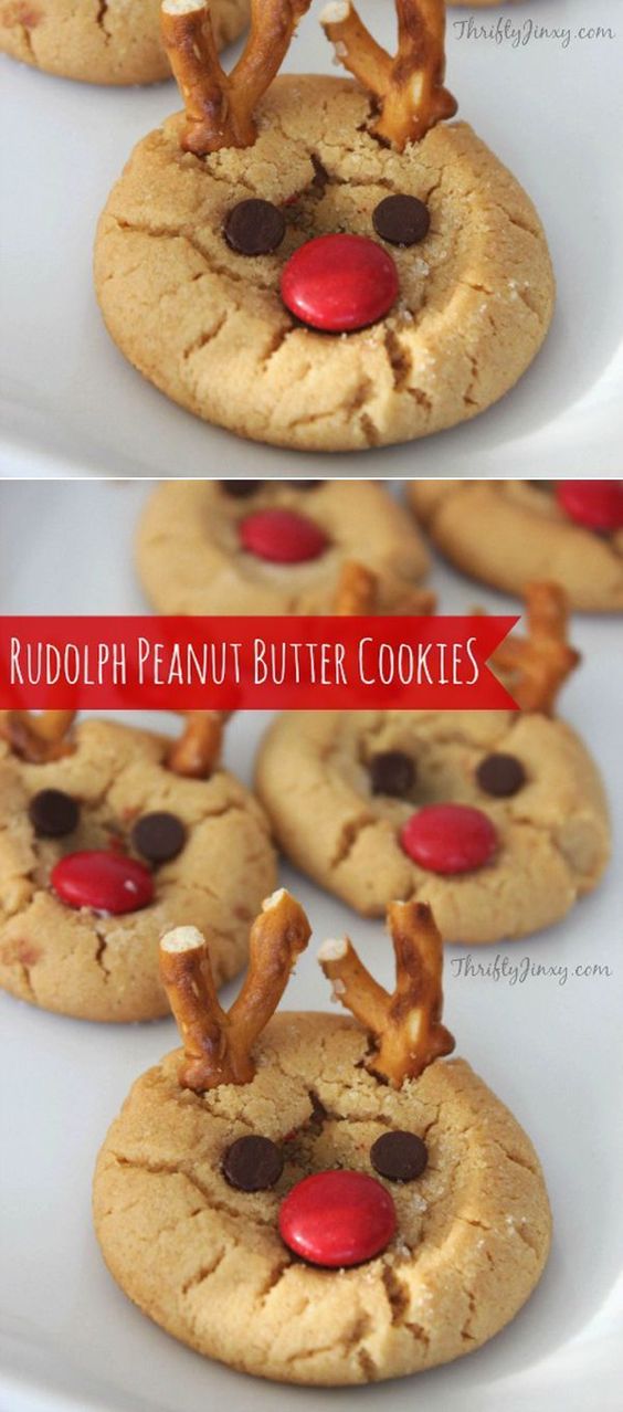 peanut butter rudolph cookie 