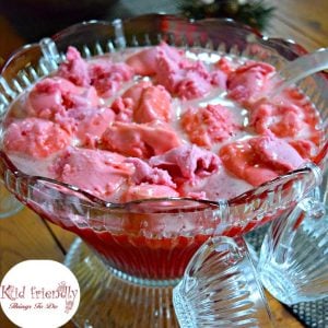 Mom’s Recipe for Easy Raspberry Sherbert and Cranberry Holiday Punch