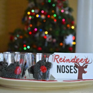 reindeer noses fruit Christmas snack