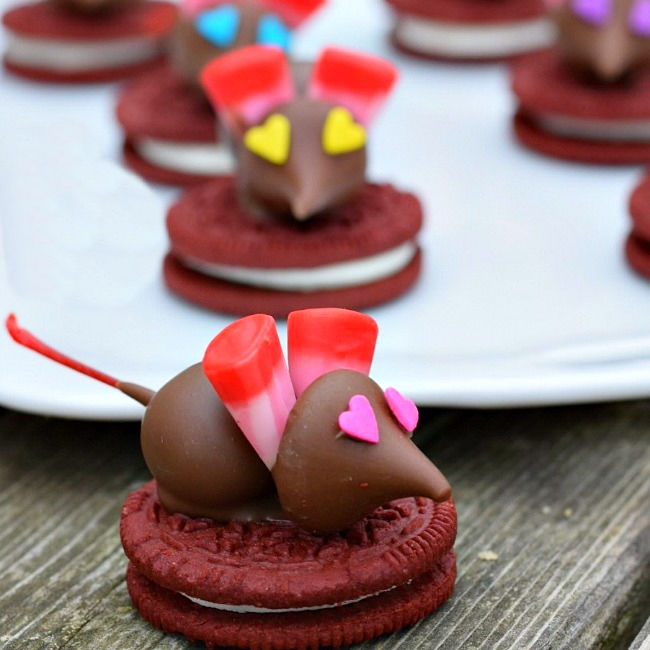 Chocolate Covered Cherry Valentine Mice