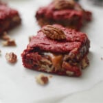 red velvet turtle brownies