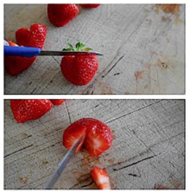 ladybug strawberries cutting 