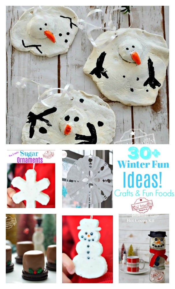 Over 30 Winter Themed Fun Food Ideas and Easy Crafts Kids Can Make