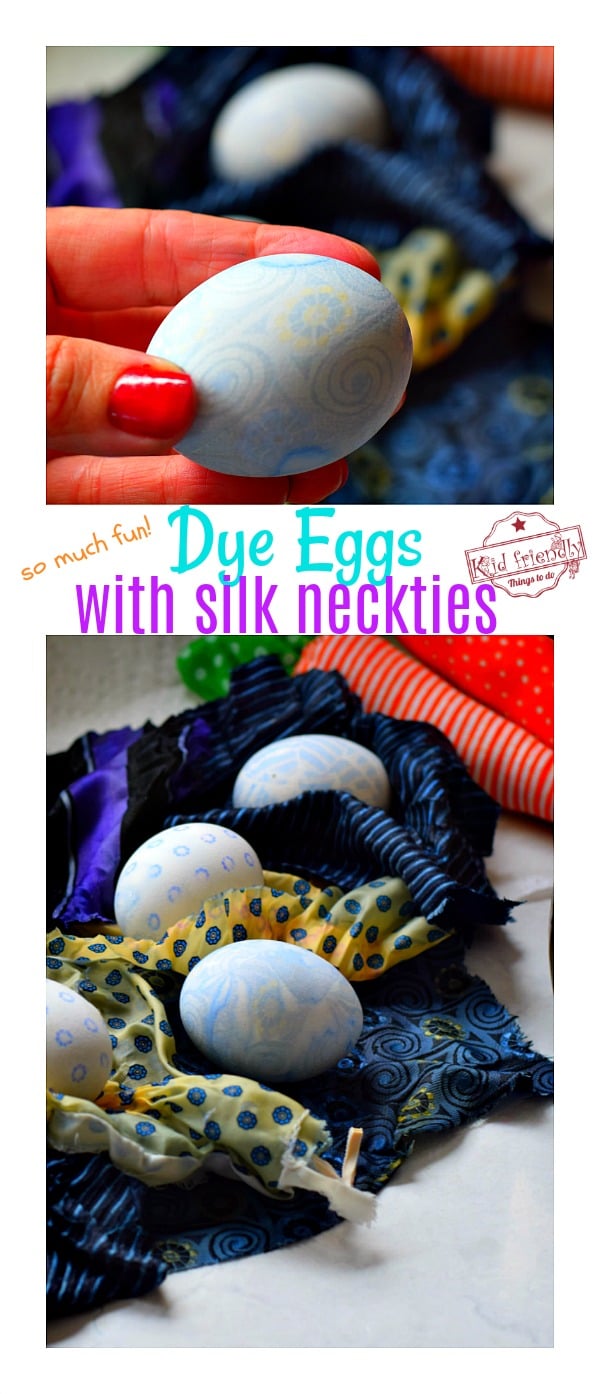 Dye Easter Eggs with Silk Ties 