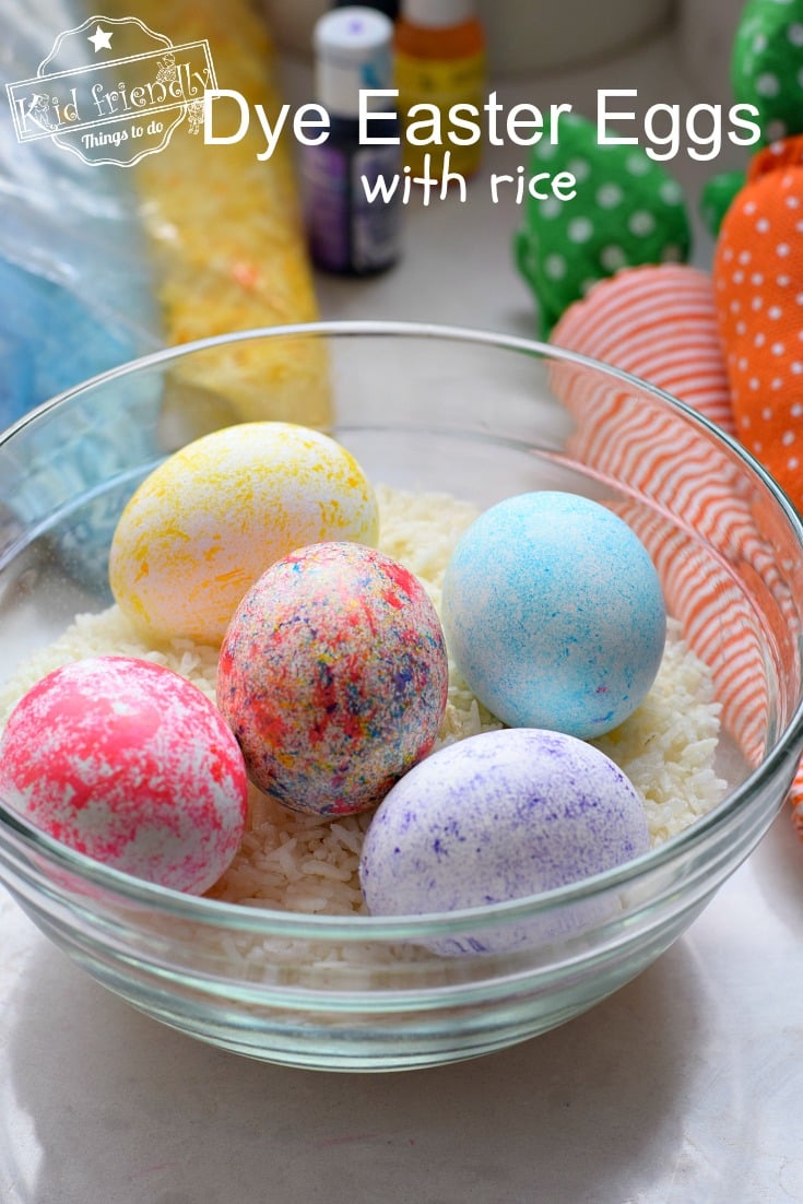 Dye Easter Eggs with Rice