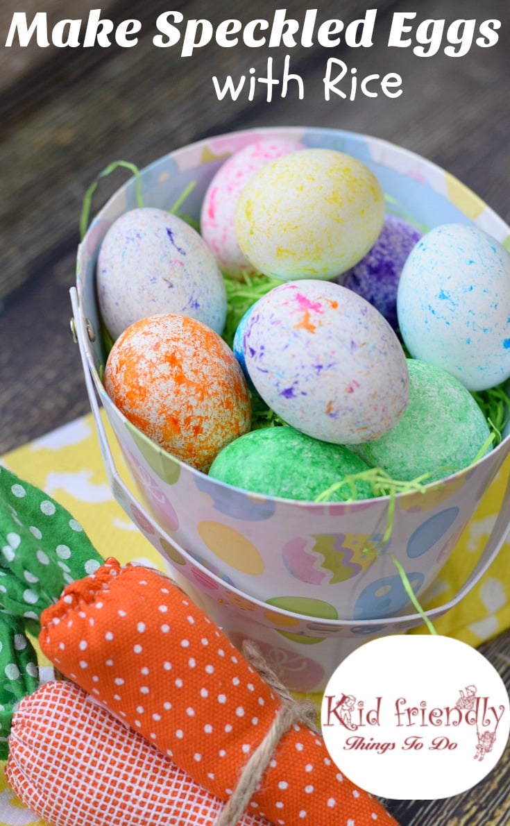 coloring easter eggs with kids