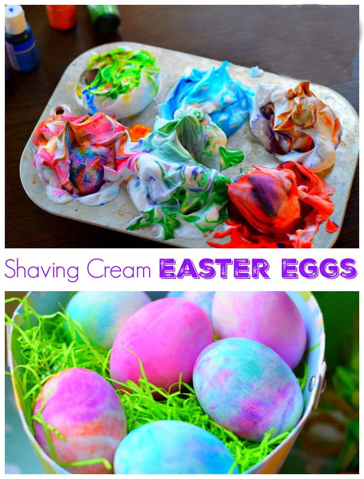 shaving cream Easter egg