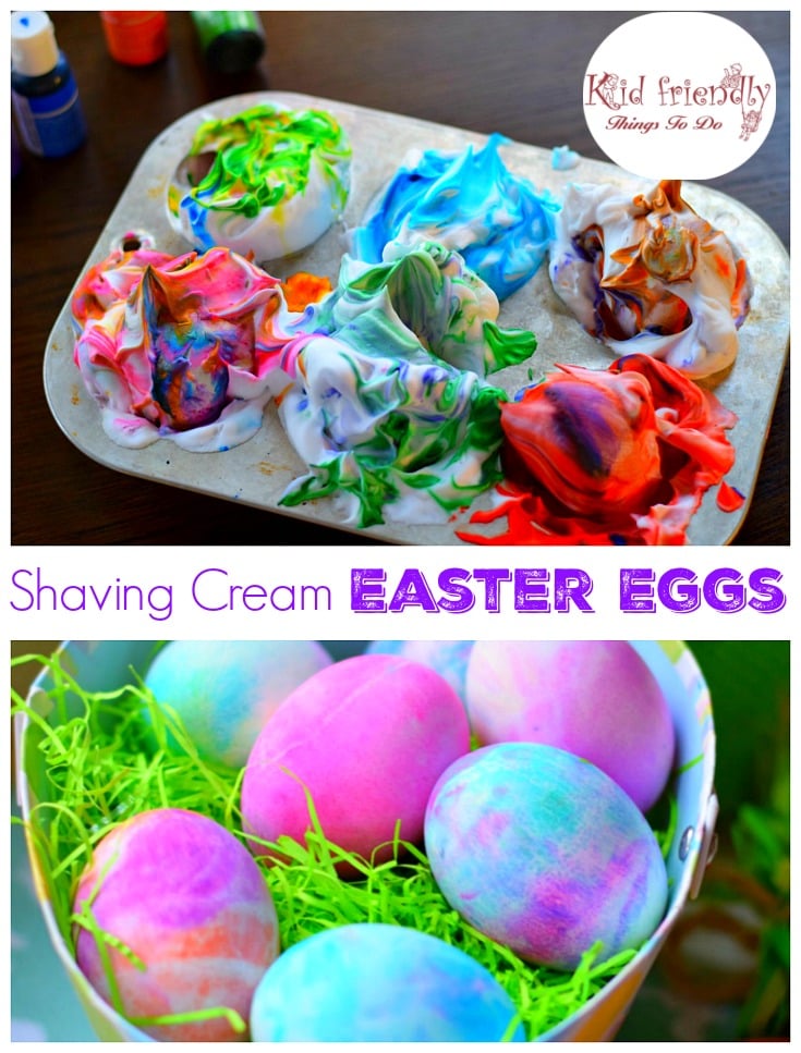 How To Dye Easter Eggs With Shaving Cream Or Whipped Cream 