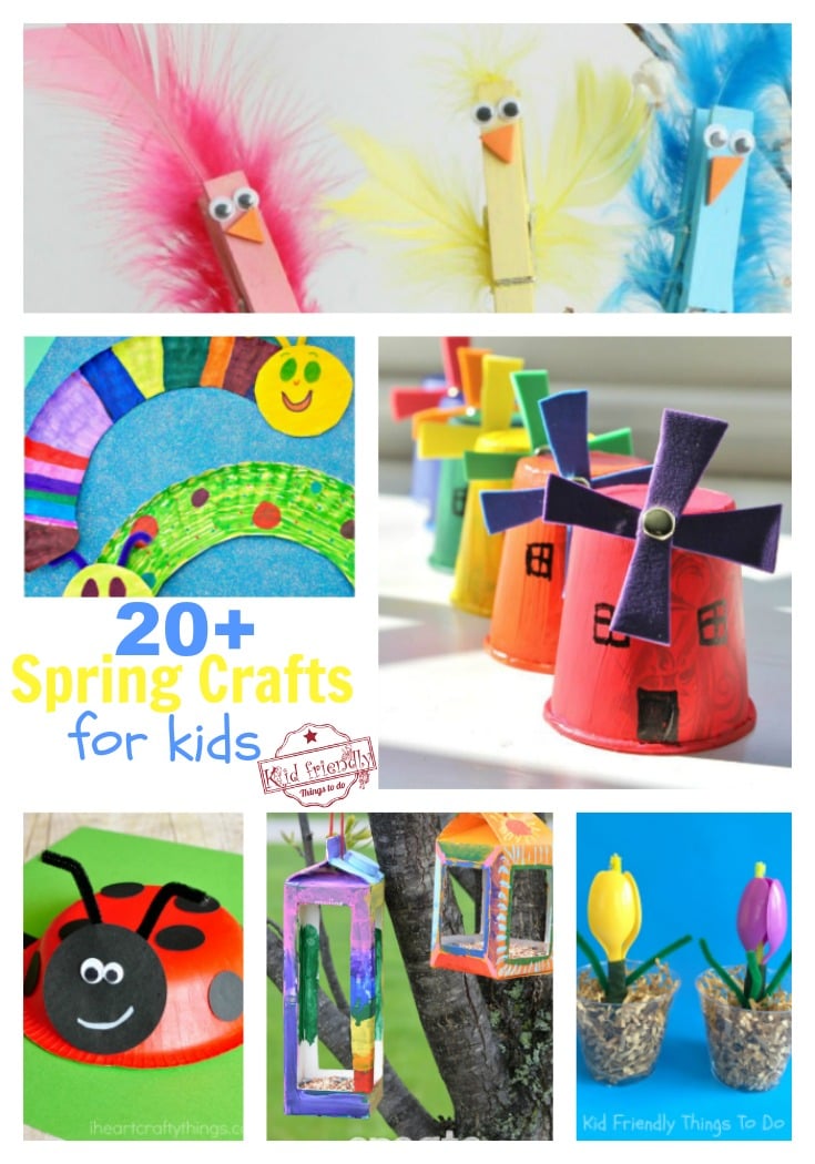 over 20 Spring crafts that kids can make - www.kidfriendlythingstodo.com