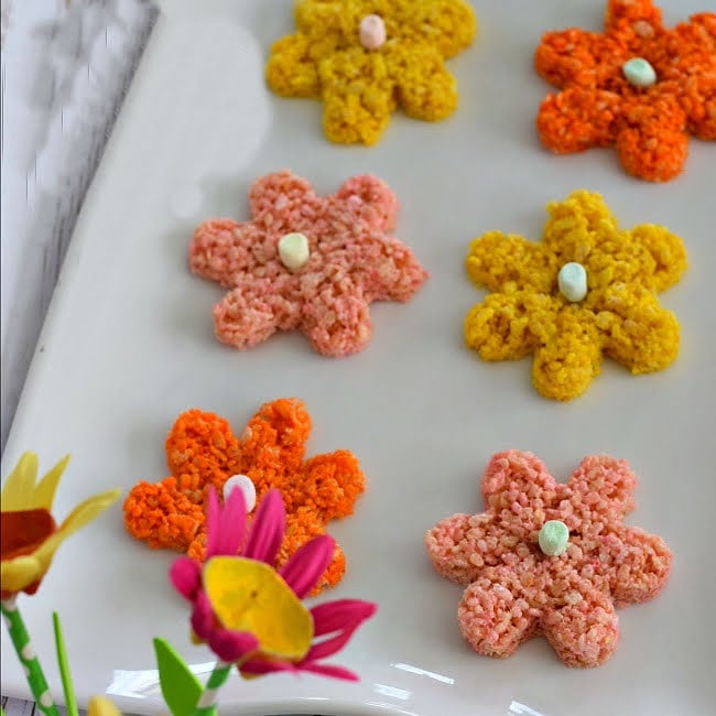 flower rice krispies treats