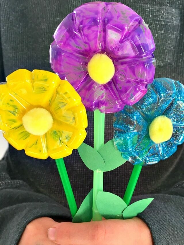 Recycled Water Bottle Flower Craft – Story