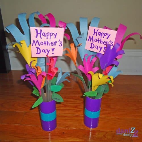 handprint bouquet of flowers