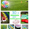 Over 30 Easy DIY Summer Outdoor Games to play with the kids! Water balloon games and more! www.kidfriendlythingstodo.com