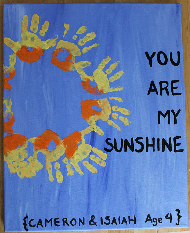 you are my sunshine handprint painting