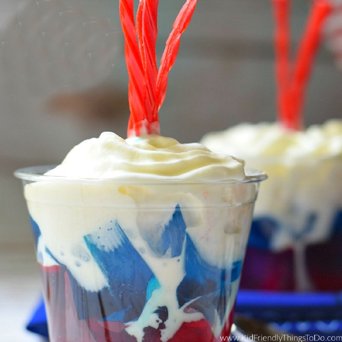 firecracker Jell-O patriotic dessert