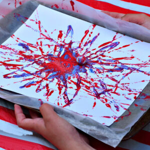 Fireworks Marble Painting Craft