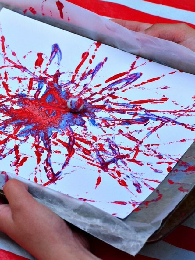 Fireworks Marble Painting Craft – Story