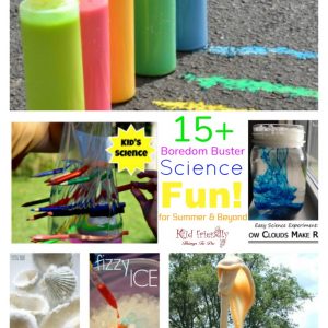 Over 15 Awesome Boredom Buster Fun - summer related Science Experiment Ideas to do With the Kids - perfect for summer, school and any day! They all look pretty easy to do with the kids. www.kidfriendlythingstodo.com