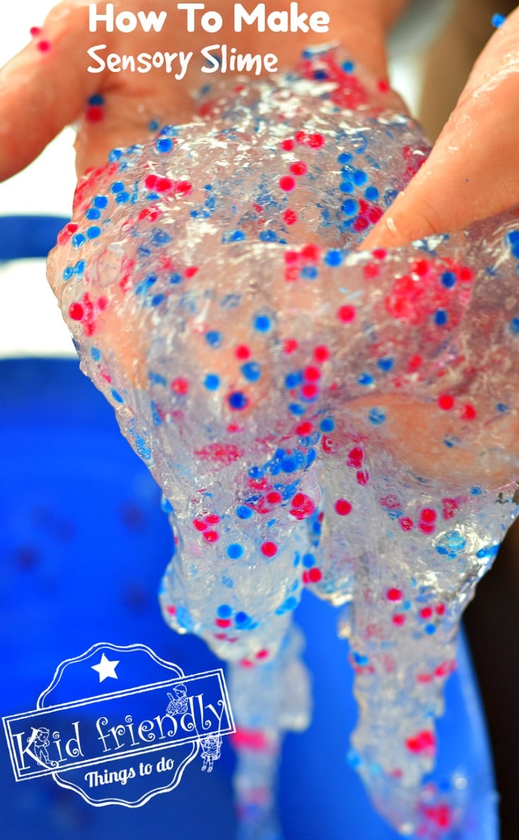 How to Make Homemade Sensory Slime - A Fun and Easy DIY for Kids - With just 4 simple to find ingredients. www.kidfriendlythingstodo.com