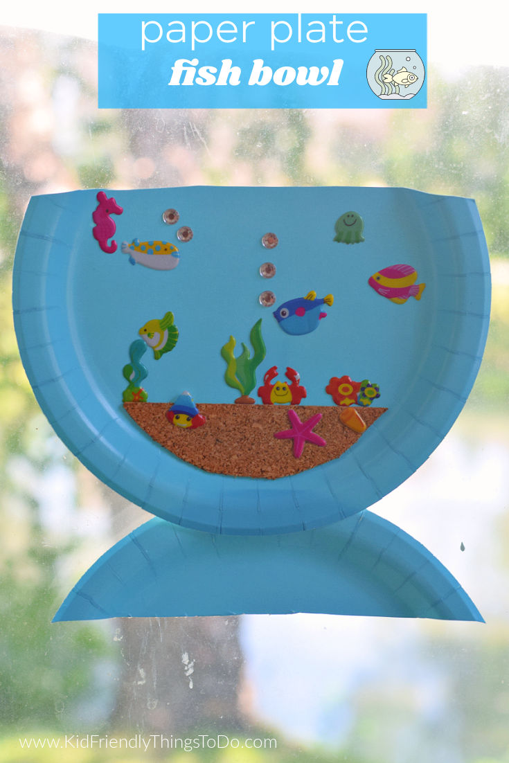 Paper Plate Fish Bowl Craft for Kids - 5 Minutes for Mom