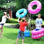 Human Ring Toss Game - A Fun and Easy Summer Outdoor Game for Kids and Adults - DIY game for the backyard or even indoors - Would also make a great Minute To Win It game! www.kidfriendlythingstodo.com