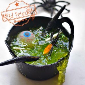 Read more about the article Witch’s Brew Glitter Slime Recipe for a Fun Halloween Activity with Kids and Teenagers