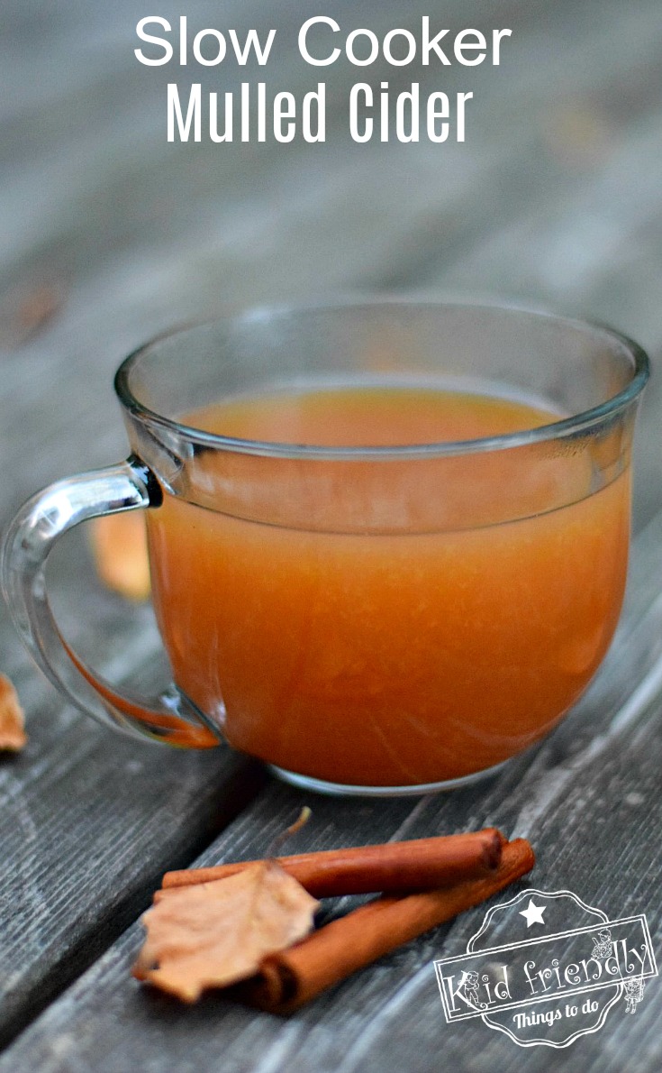Delicious Slow Cooker Mulled Cider Recipe - perfect crock pot recipe for fall and winter nights - www.kidfriendlythingstodo.com