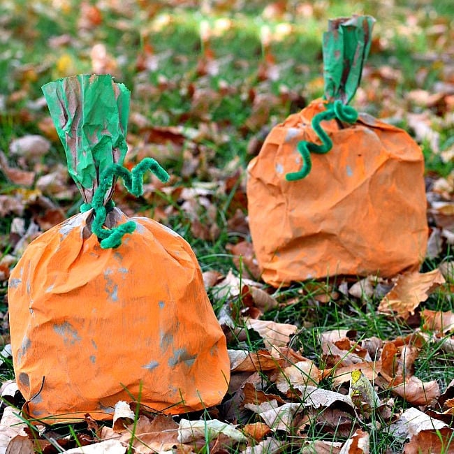 Paper Bag Pumpkin Craft