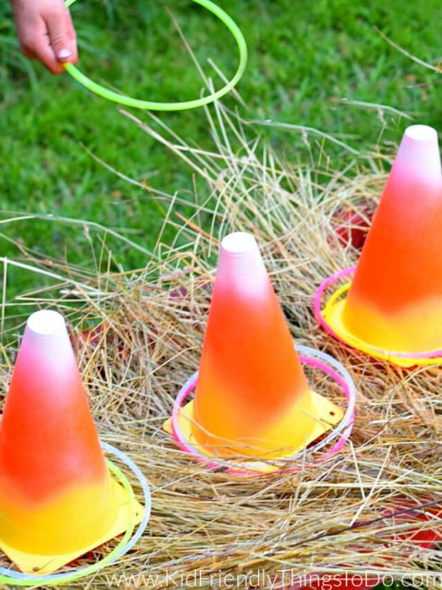DIY Candy Corn Ring Toss - Story - Kid Friendly Things to Do