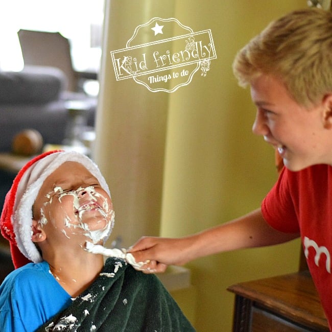 Shave Santa's Beard Christmas Game for Kids, Teens, and Family to play - Great Minute to Win It Game - Funny game for parties. www.kidfriendlythingstodo.com