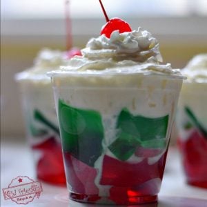 Better than Stained Glass Jello - Christmas Jello Cups For Fun Individual Christmas Desserts are Easy, yummy and so much fun! Kid Friendly Jello Cups. www.kidfriendlythingstodo.com