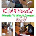 Super Fun Kid Friendly Minute To Win It Games with a Winter and Christmas Theme! Easy enough for kids but challenging enough for adults! Perfect for parties at school or just for family fun. www.kidfriendlythingstodo.com