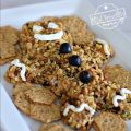 Fun and Easy Gingerbread Christmas Cheese Ball Recipe and Tutorial - Simple to make. Perfect holiday cheese ball with green onions and ham for your holiday parties! www.kidfriendlythingstodo.com