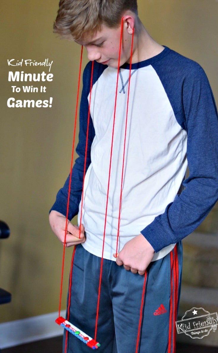 Awesome Minute To Win It Games that are Great for Kids, Teens and Adults - For Your Family Parties! - Perfect for Holiday parties, like Christmas, Thanksgiving, Halloween and even Summer Parties - www.kidfriendlythingstodo.com