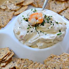 The Best Cold Shrimp Dip Recipe - With Cream Cheese - Perfect appetizer for Thanksgiving and Christmas holidays and potlucks over summer - www.kidfriendlythingstodo.com