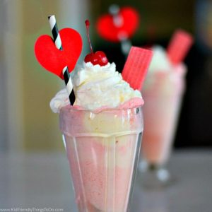 Valentine's Day drink milkshake