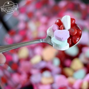 A Valentine Candy Relay Race {A Fun Game for Valentine’s Day Parties}