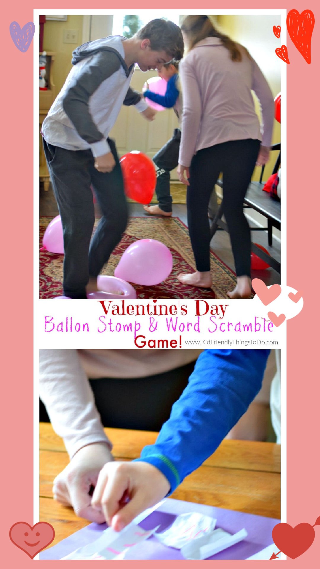 Valentine Game for kids Balloon Stomp