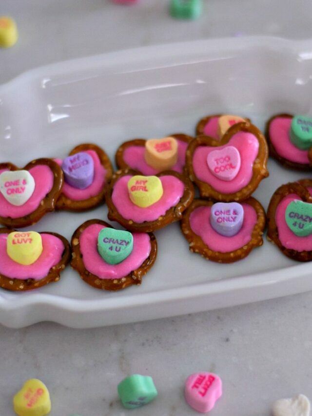 Conversation Hearts Chocolate Pretzels – Story