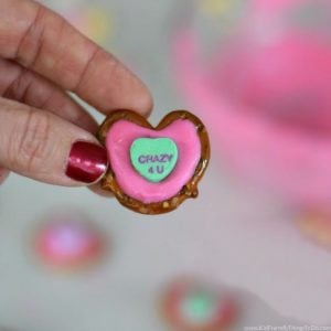 heart chocolate covered pretzels