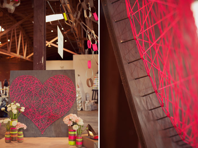 string art Valentine's day craft for kids