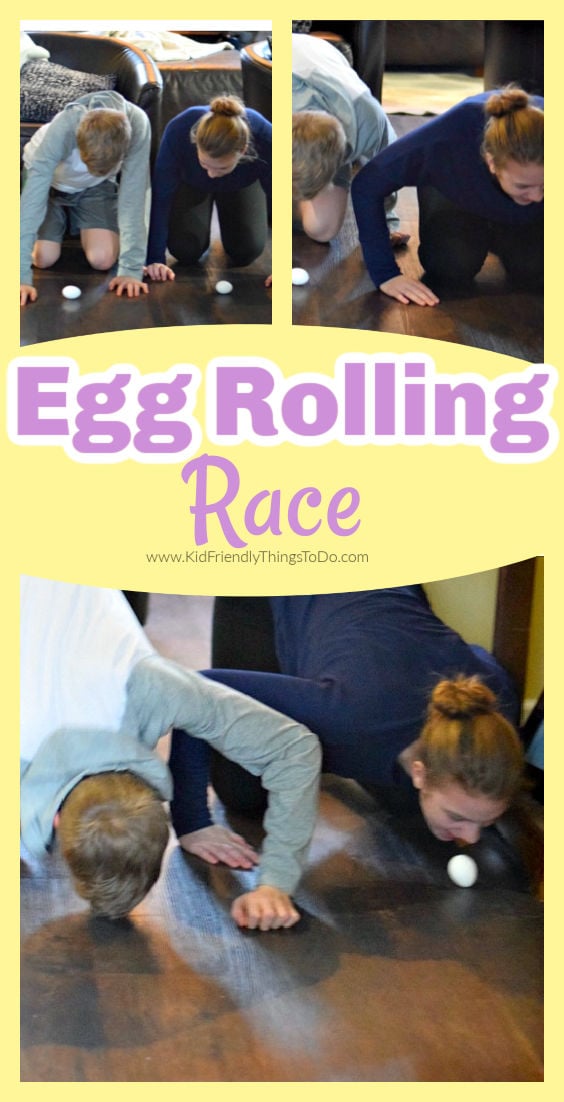 Egg rolling race