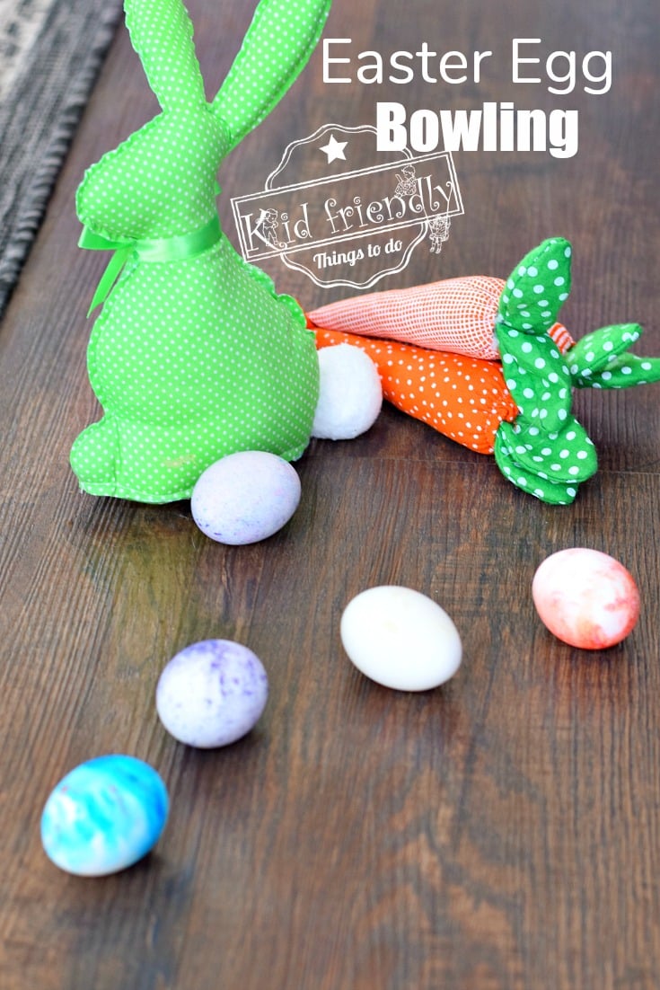 Egg Bowling Game for Easter Fun with Kids
