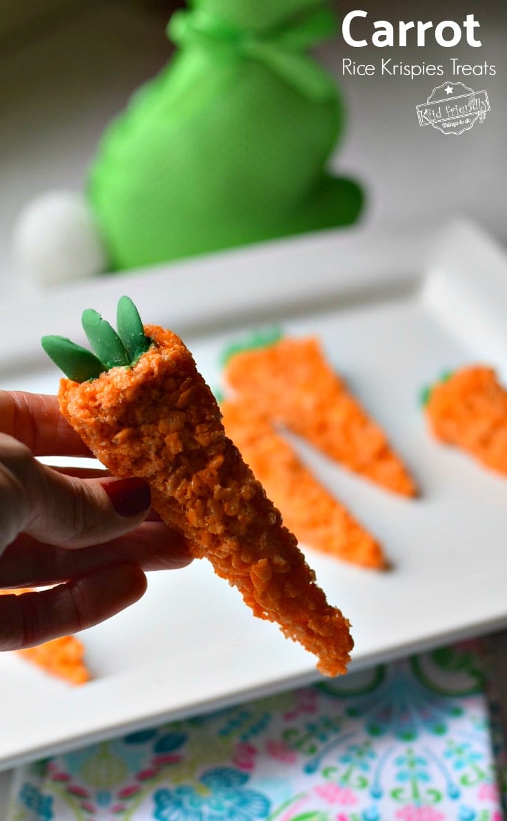 Cute Carrot Rice Krispies Easter Treat for Kids