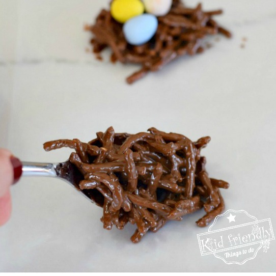 Making Haystack Chow Mein Bird Nests for Easter and Spring Treats