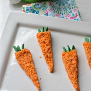 carrot shaped rice krispies treats