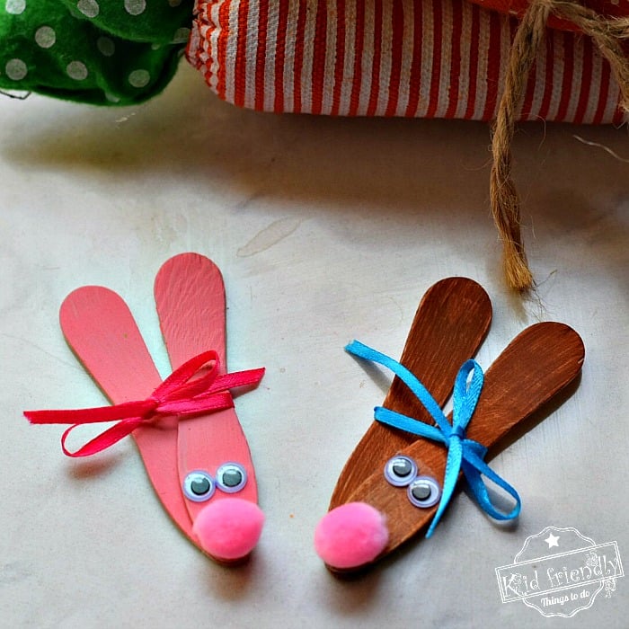 You are currently viewing Wooden Craft Spoon Bunnies for An Easter Craft To Make | Kid Friendly Things To Do