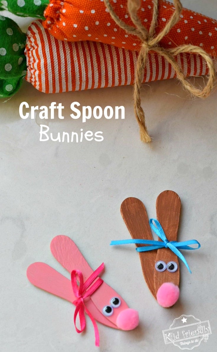 This bunny craft is an Easy Easter Craft To Make with the kids . It's perfect for Easter, spring or summer crafts! Great for preschoolers, and kids of all ages. www.kidfriendlythingstodo.com 