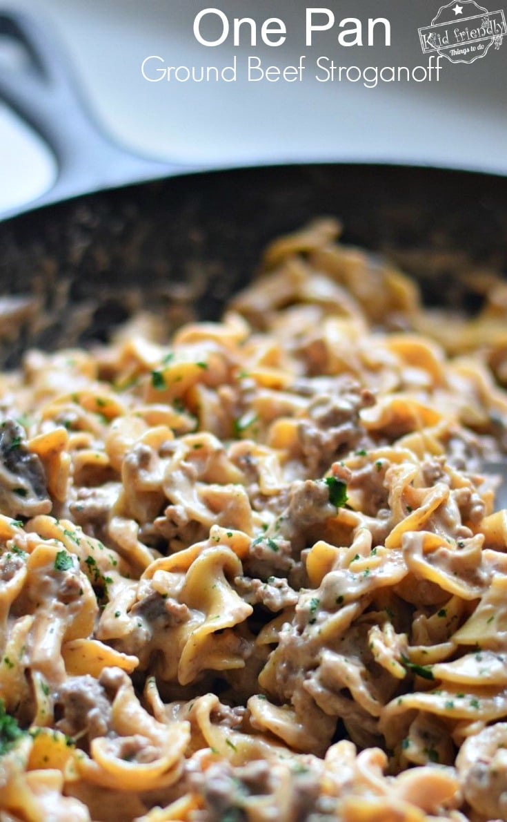 One Pot Ground Beef Stroganoff Recipe